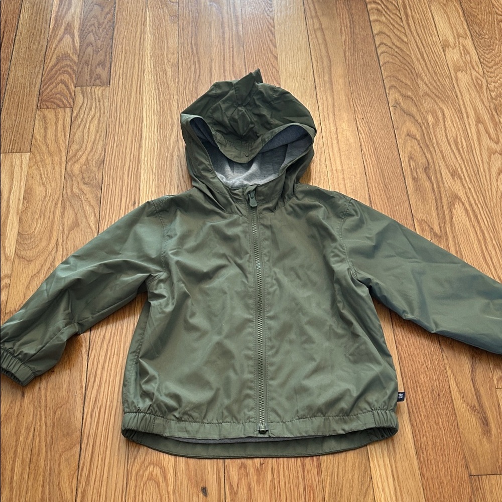 GAP Olive Green Kids Hooded Raincoat